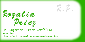 rozalia pricz business card